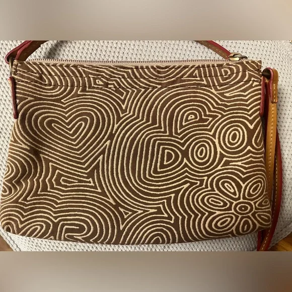 Dooney and Bourke Small Brown Graffiti Crossbody Bag, Vintage - Picture 8 of 15